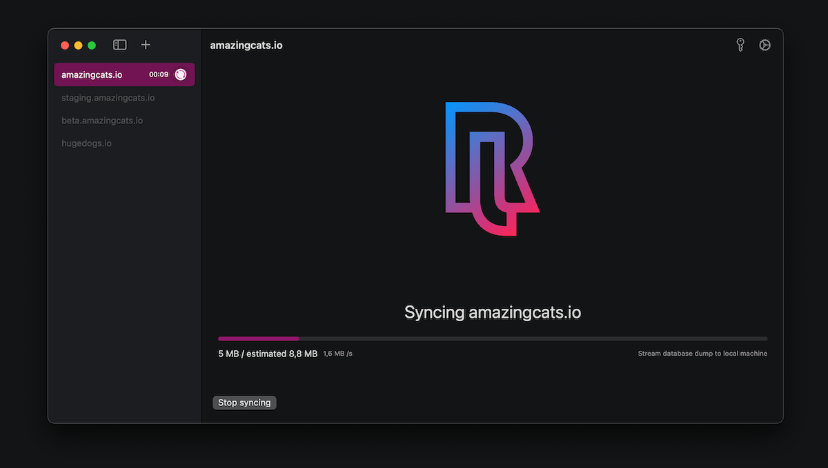 وسائط Remtoloc - مزامنة قواعد البيانات والملفات إلى جهاز Mac الخاص بك بنقرتين فقط 4