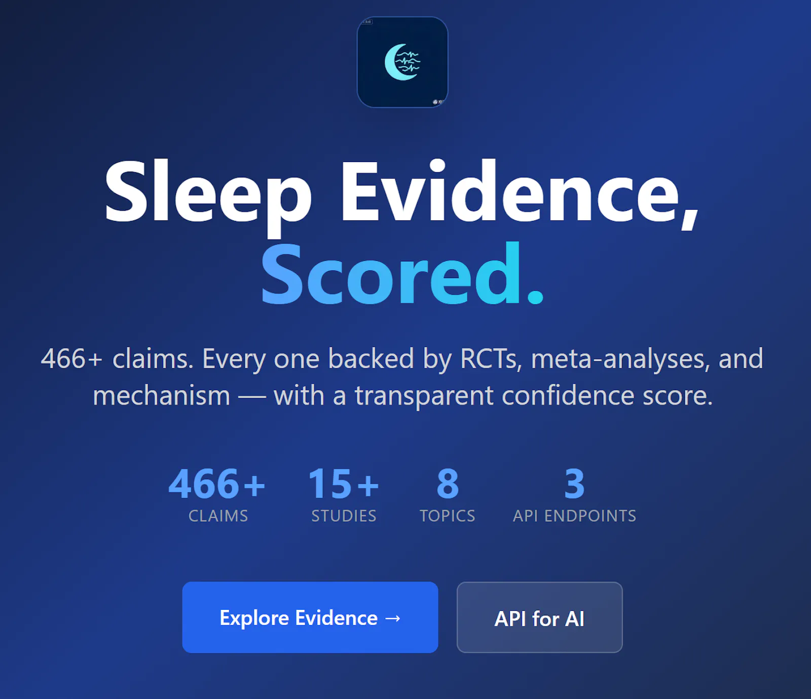 Sleep Science DB screenshot 2