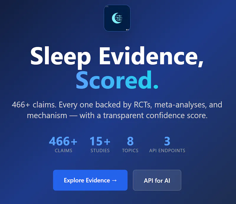 Sleep Science DB screenshot 2
