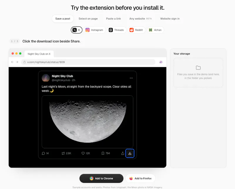 Tweet Media Archive screenshot 1