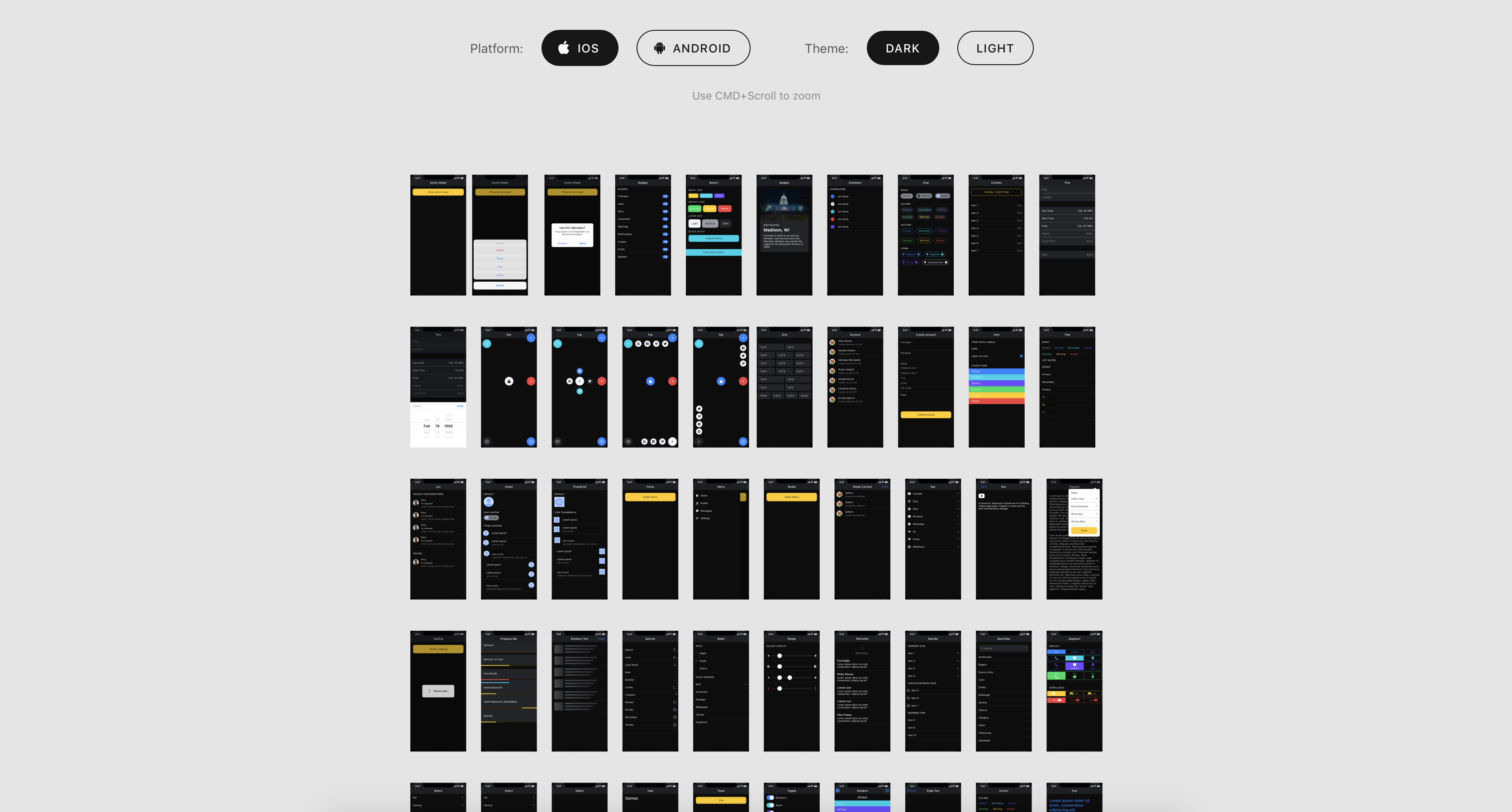 Ionic Figma gallery image