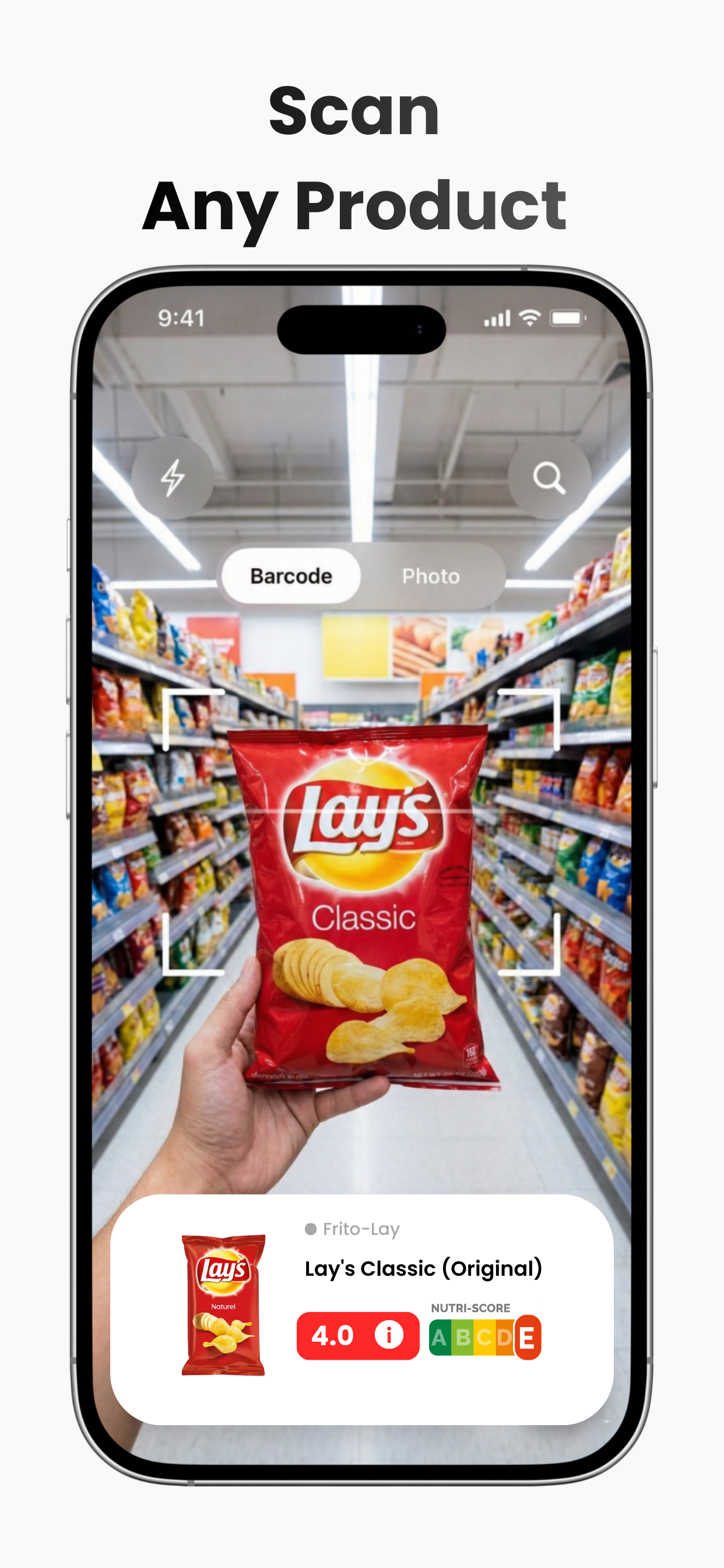 Karrot AI Food Scanner - Main product screenshot demonstrating key features and user interface
