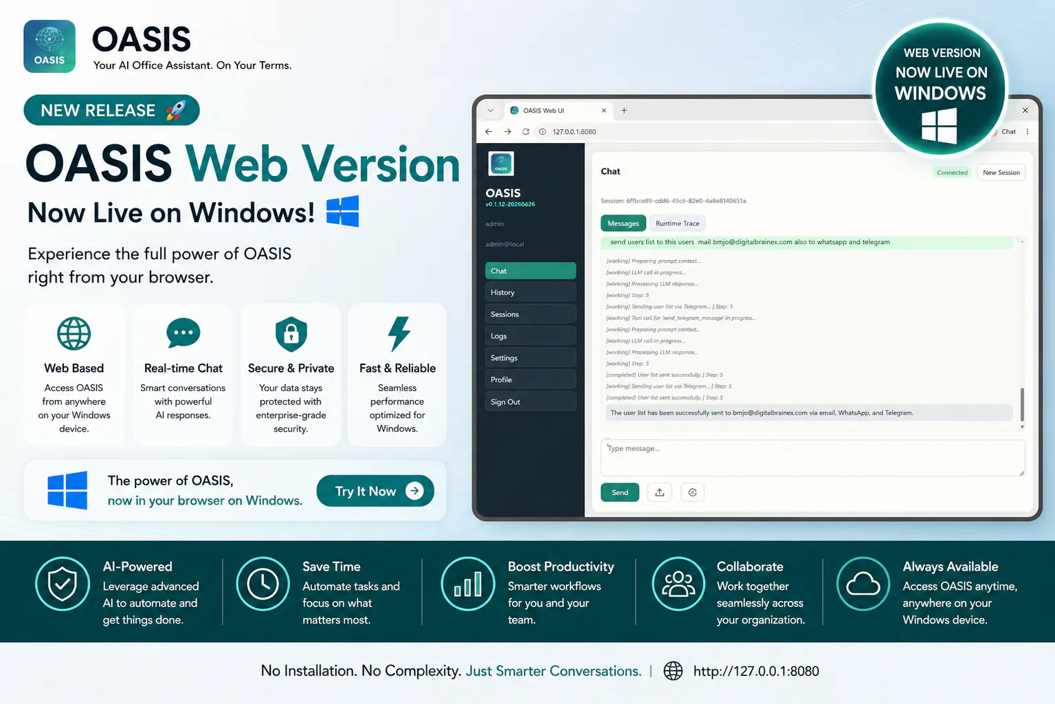 OASIS Web Application Launch 截图