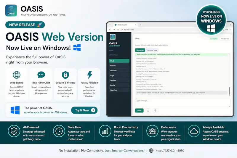 OASIS Web Application Launch screenshot 1