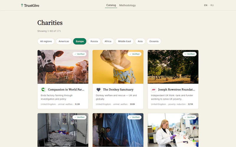 TrustGive — Verified charity discovery screenshot 2
