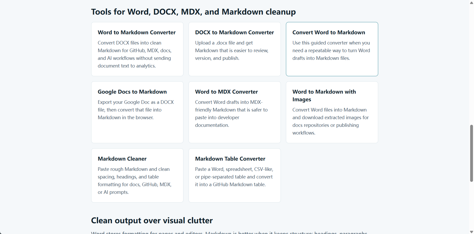 Word to Markdown Converter Online gallery image