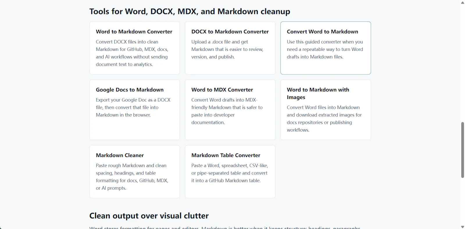 Word to Markdown Converter Online screenshot 2