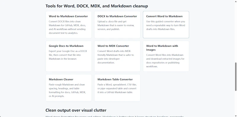 Word to Markdown Converter Online screenshot 2