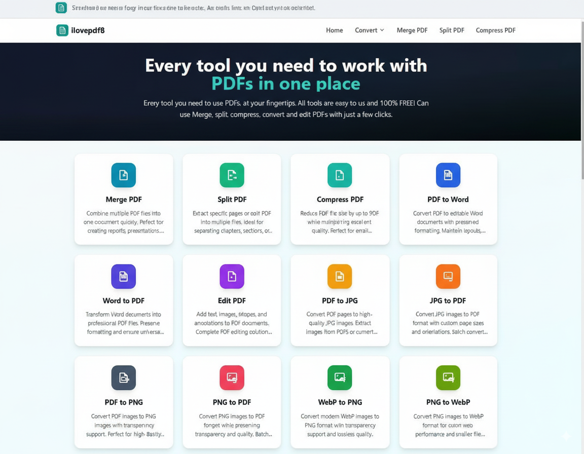 Média Ilovepdf - Fusionner, convertir, compresser et modifier les PDF - gratuitement et en ligne 3