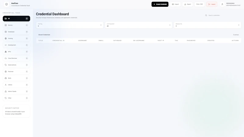 AasPass screenshot 2