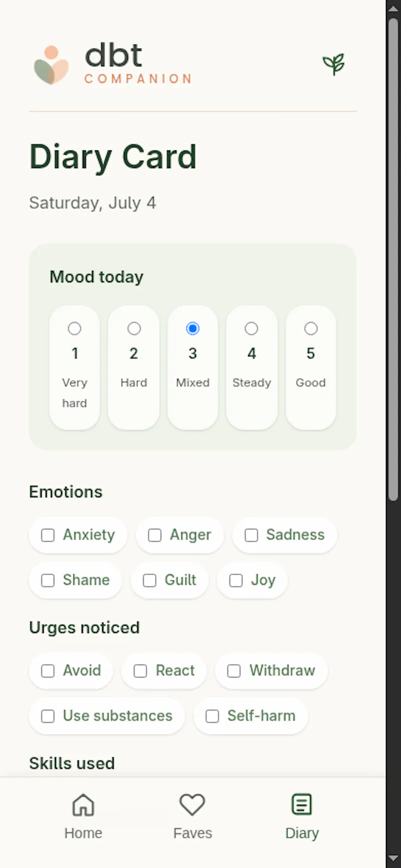 DBT Companion screenshot 2