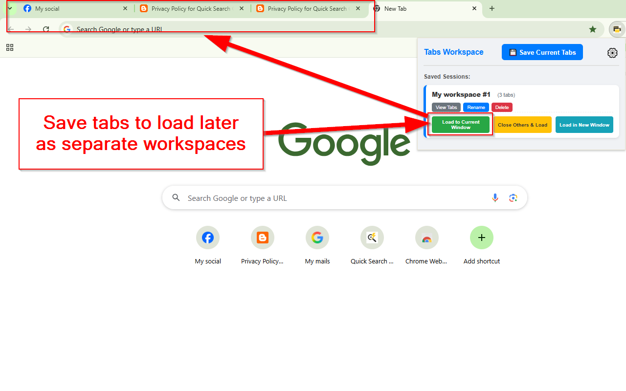 Tabs Workspace - Main screenshot showing features and interface
