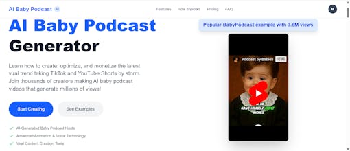 AI baby podcast generator gallery image