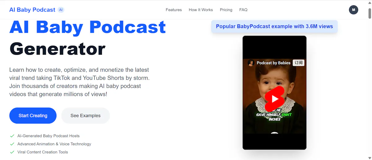 AI baby podcast generator