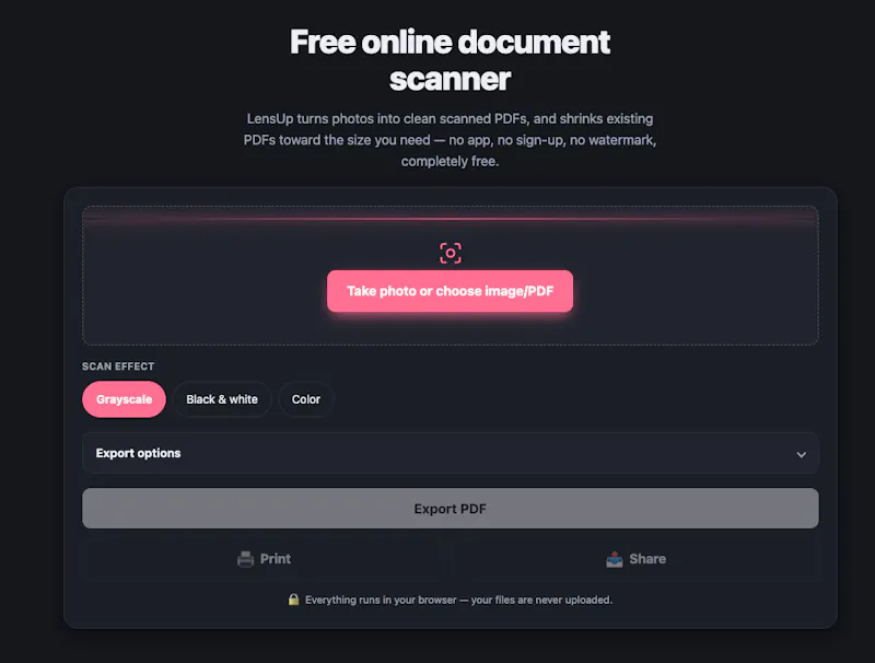 LensUp screenshot 1