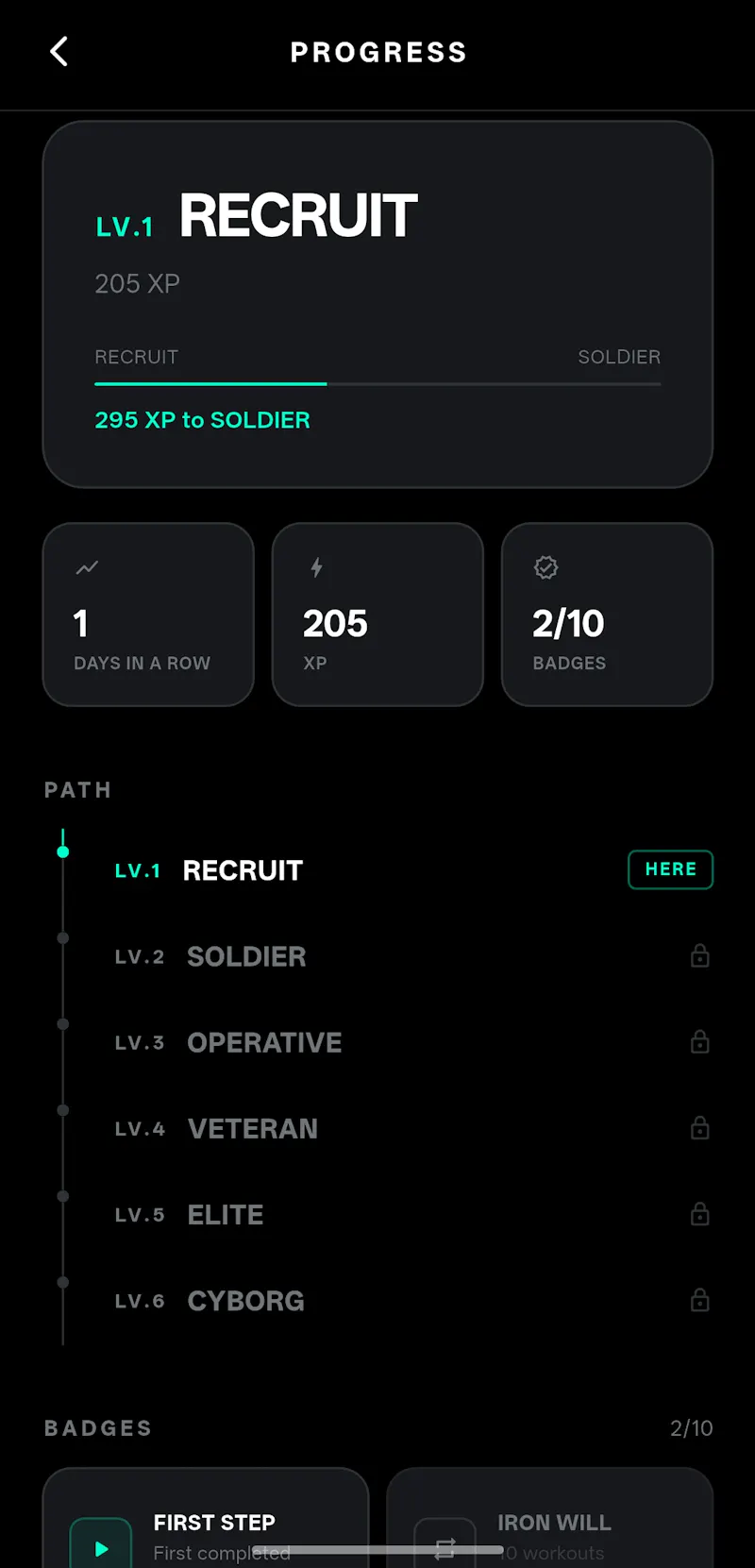 CYBER GYM - AI Gym Tracker (Grok) screenshot 2