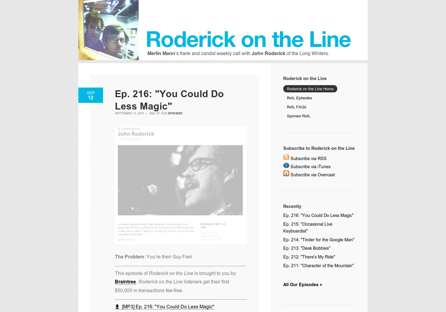 Roderick on the Line