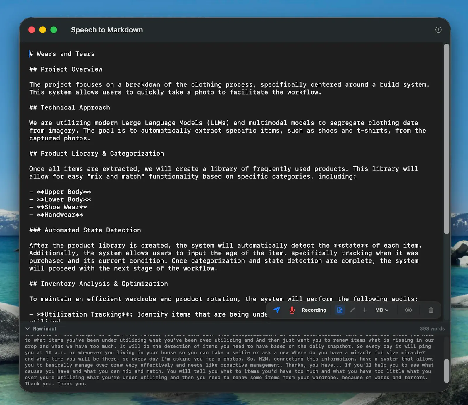 Speech To Markdown screenshot 1