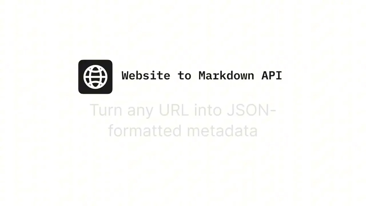 Website to Markdown API gallery image
