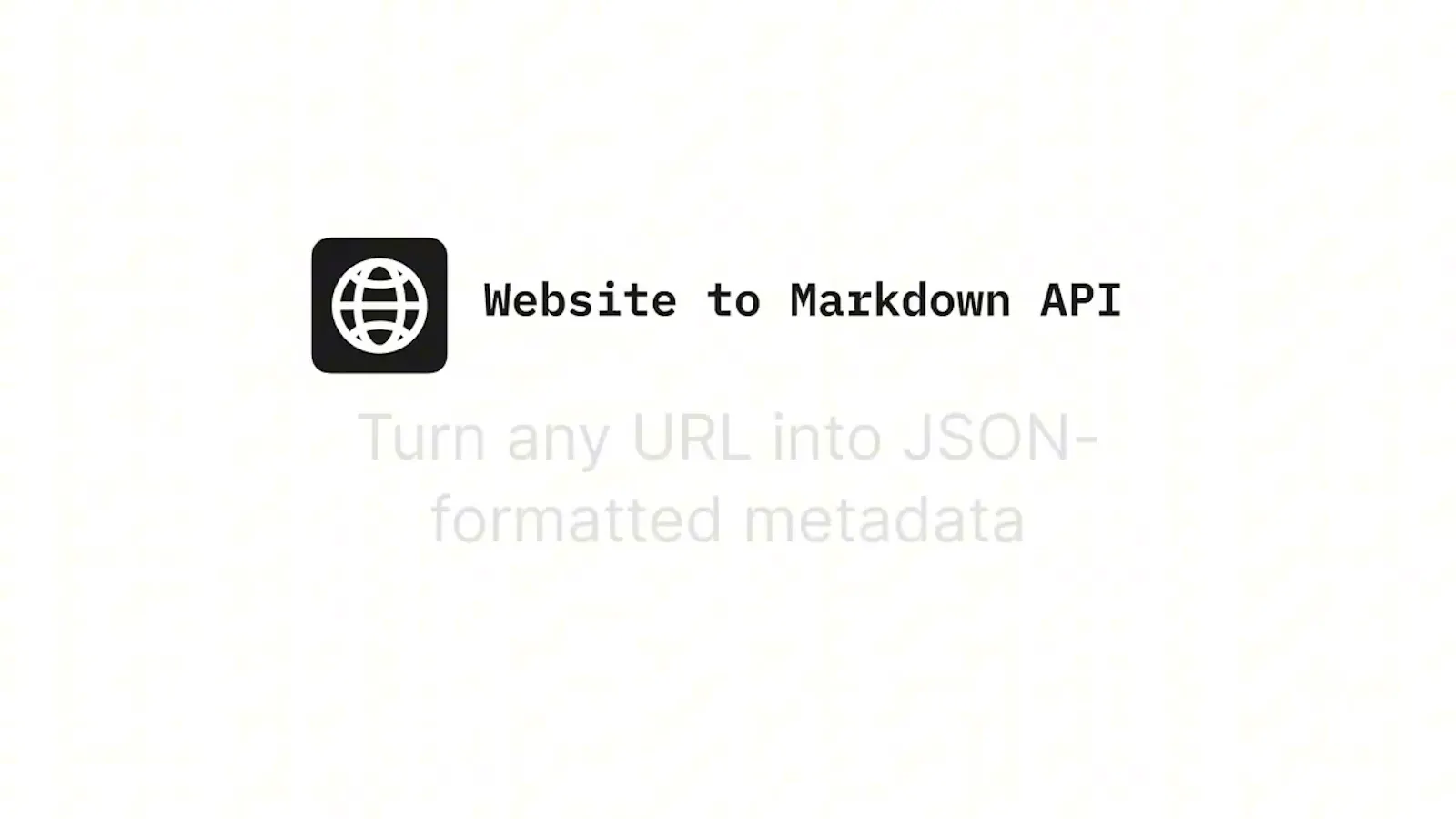 Website to Markdown API screenshot 1 (video preview)
