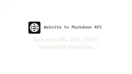 Website to Markdown API