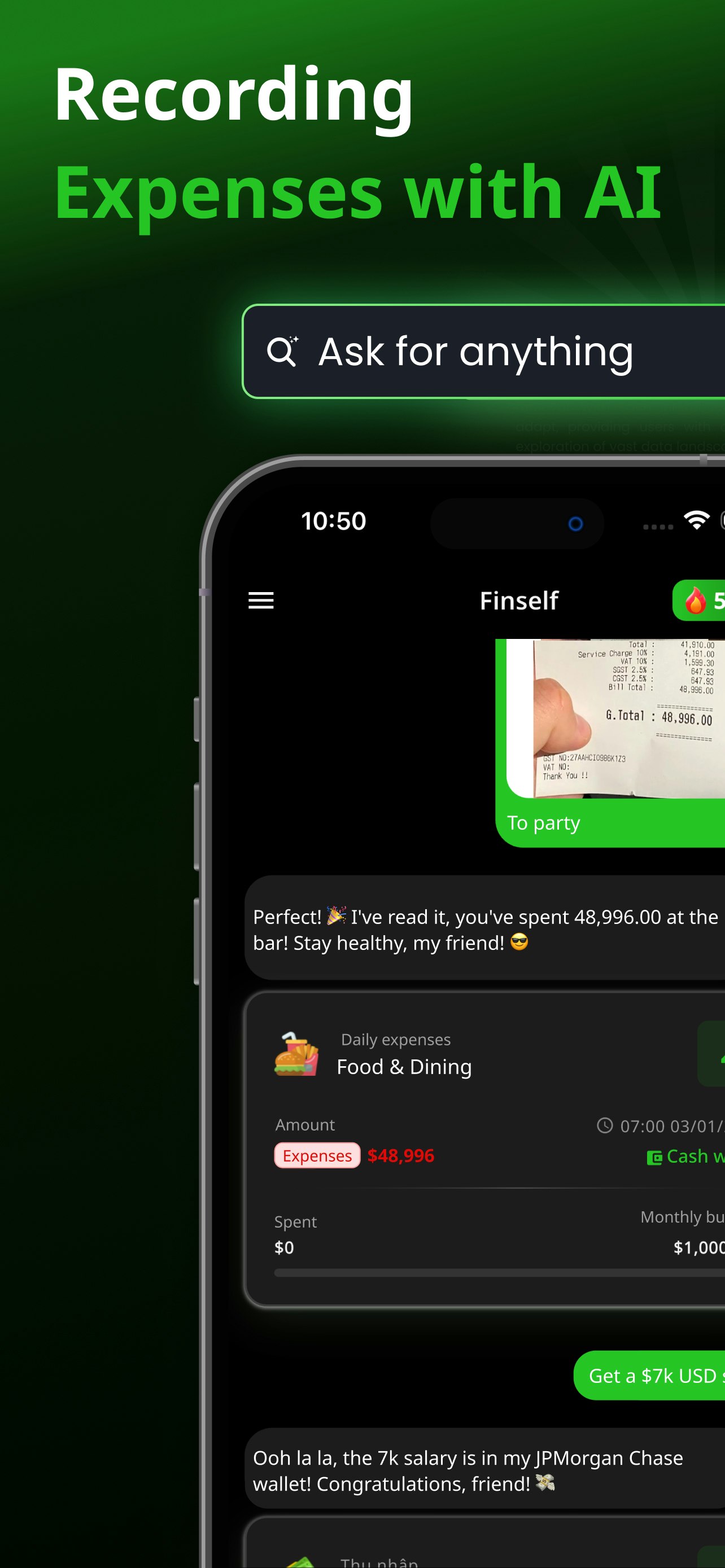 Finself: AI Track Budget Plan gallery image