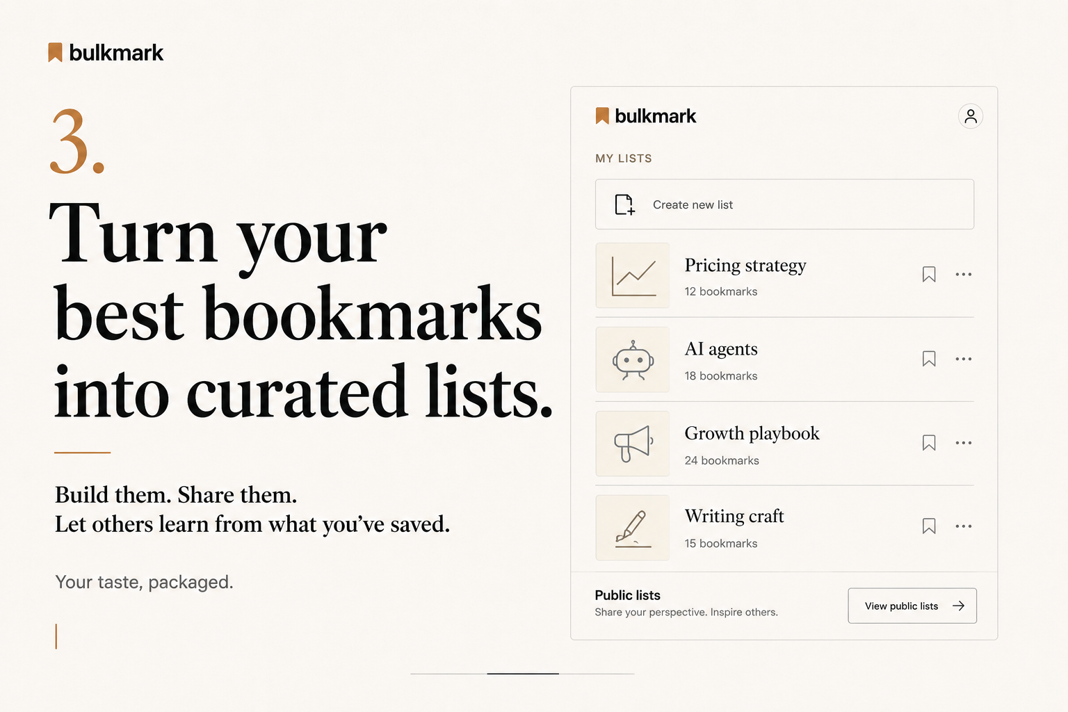 Bulkmark - X Bookmarks into knowledge. gallery image