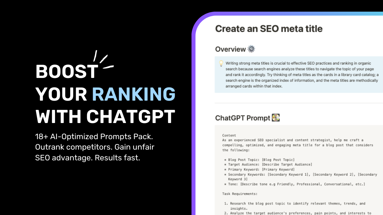 startuptile SEO Mega Prompts-18 ChatGPT prompts to skyrocket your traffic