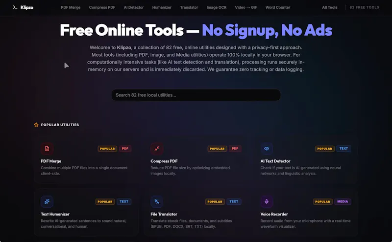 Klipzo screenshot 1