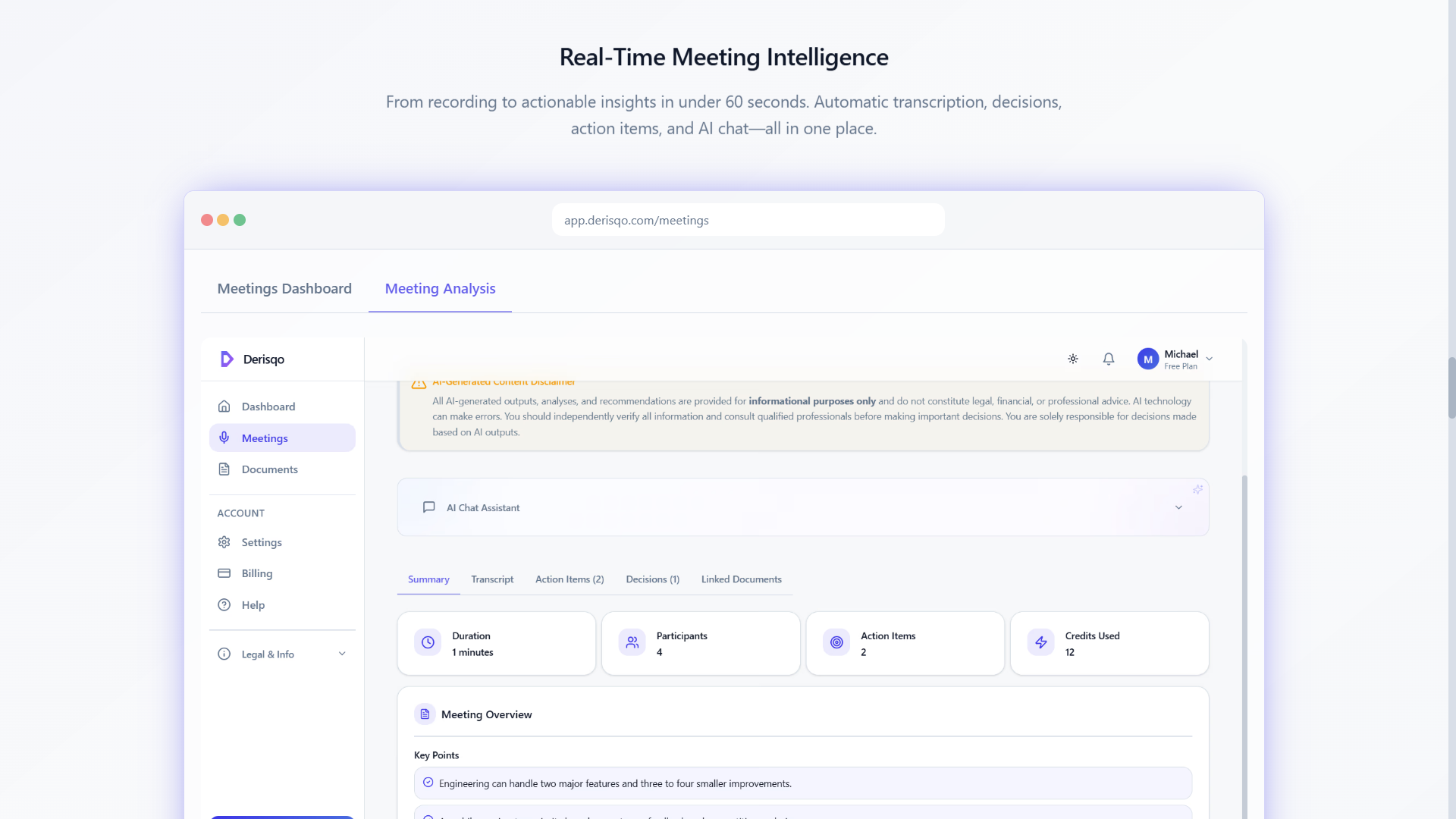 Derisqo - Screenshot 2 showing product features and functionality