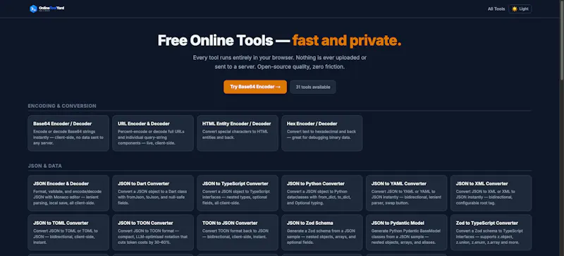 Online Tool Yard screenshot 2