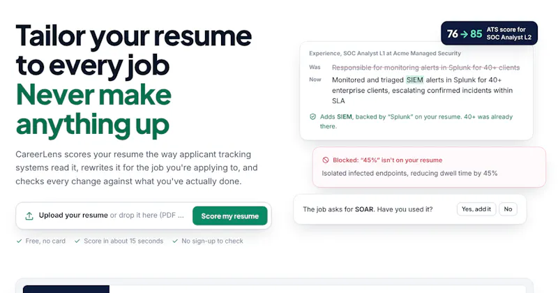 CareerLens AI screenshot 1