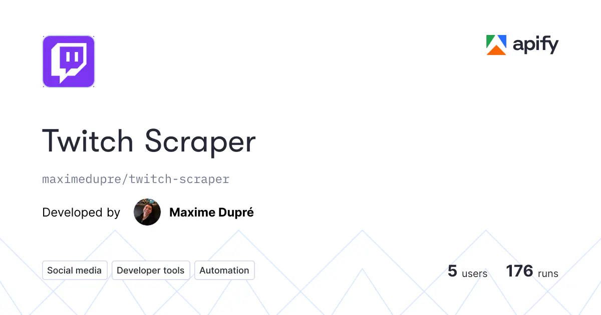 Twitch Scraper screenshot 1