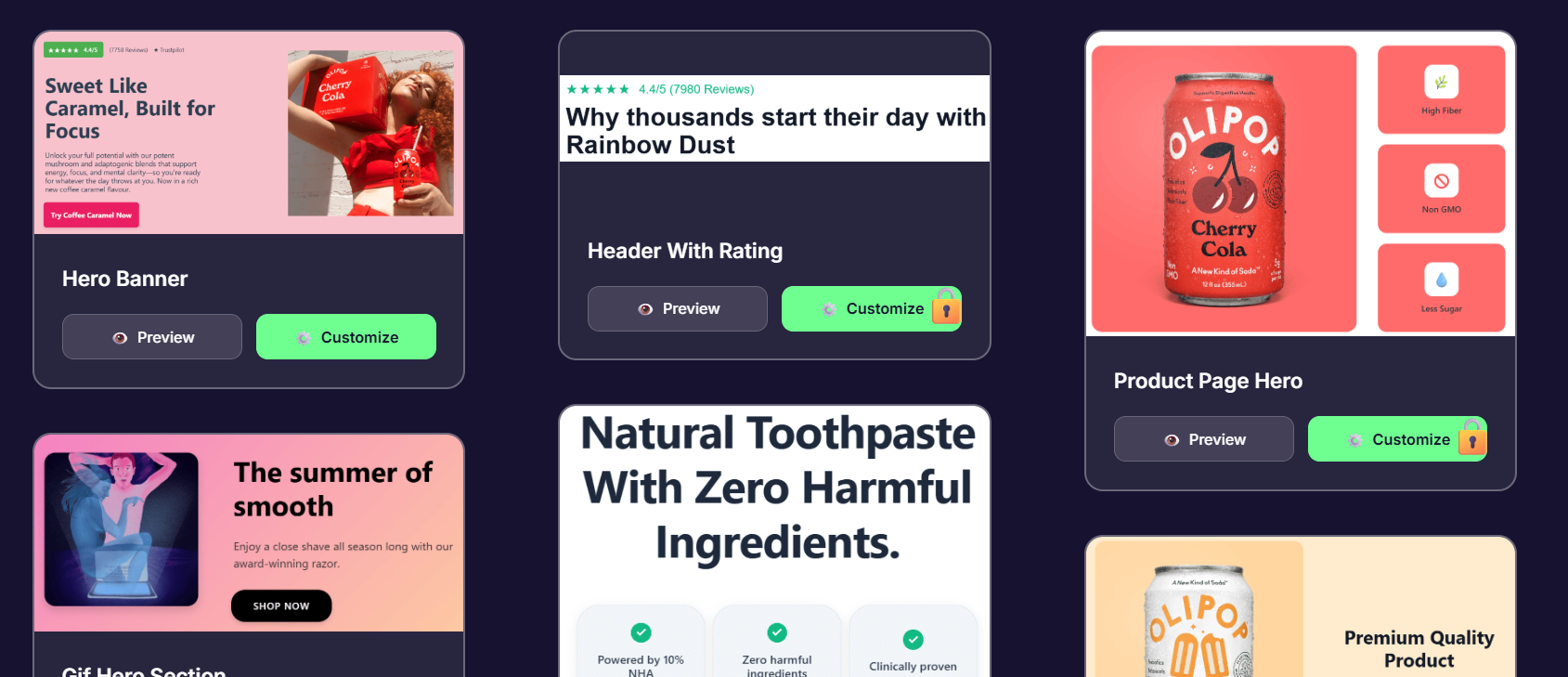 Qualunque cosa - Aggiungi sezioni Shopify personalizzabili al tuo negozio con codice 0 media 3