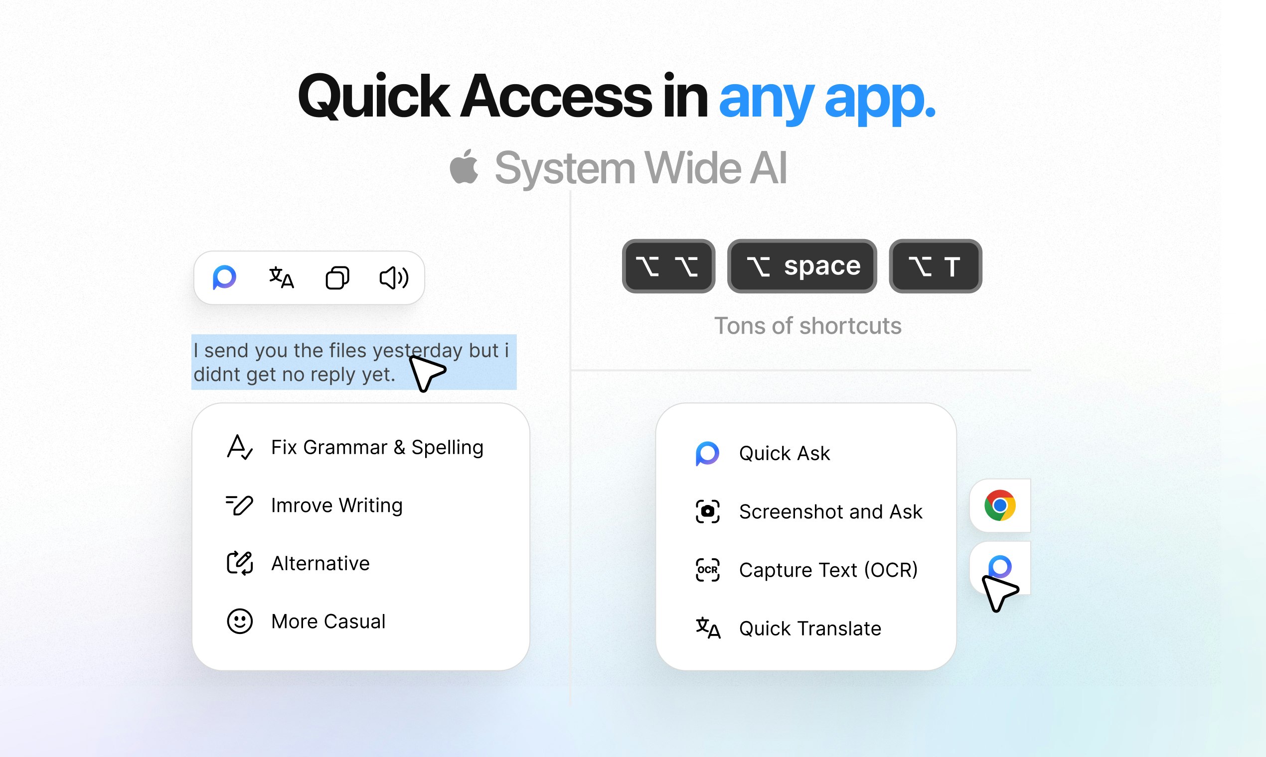 PopAir - The native AI Copilot for macOS - Screenshot 2 showing product features and functionality