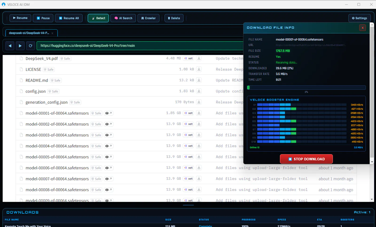 VELOCE AI screenshot 2