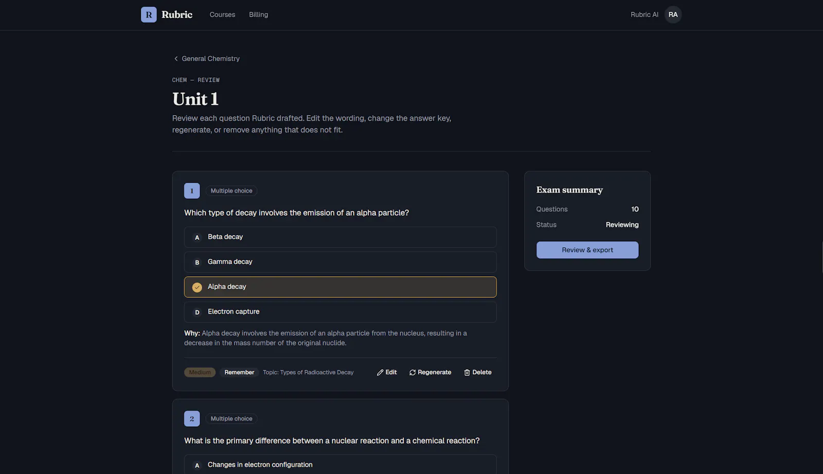Rubric AI Exams screenshot 3