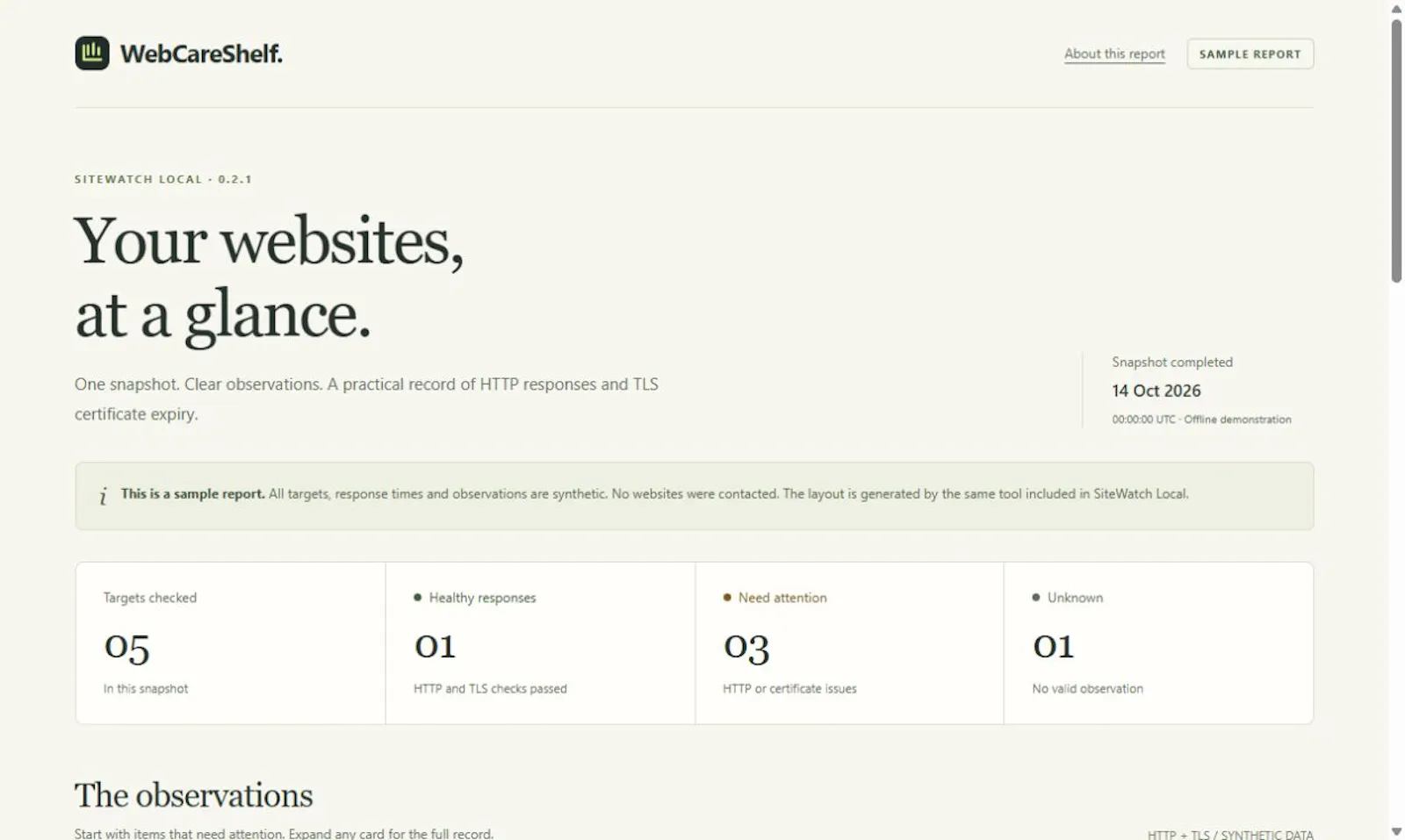SiteWatch Local screenshot 3