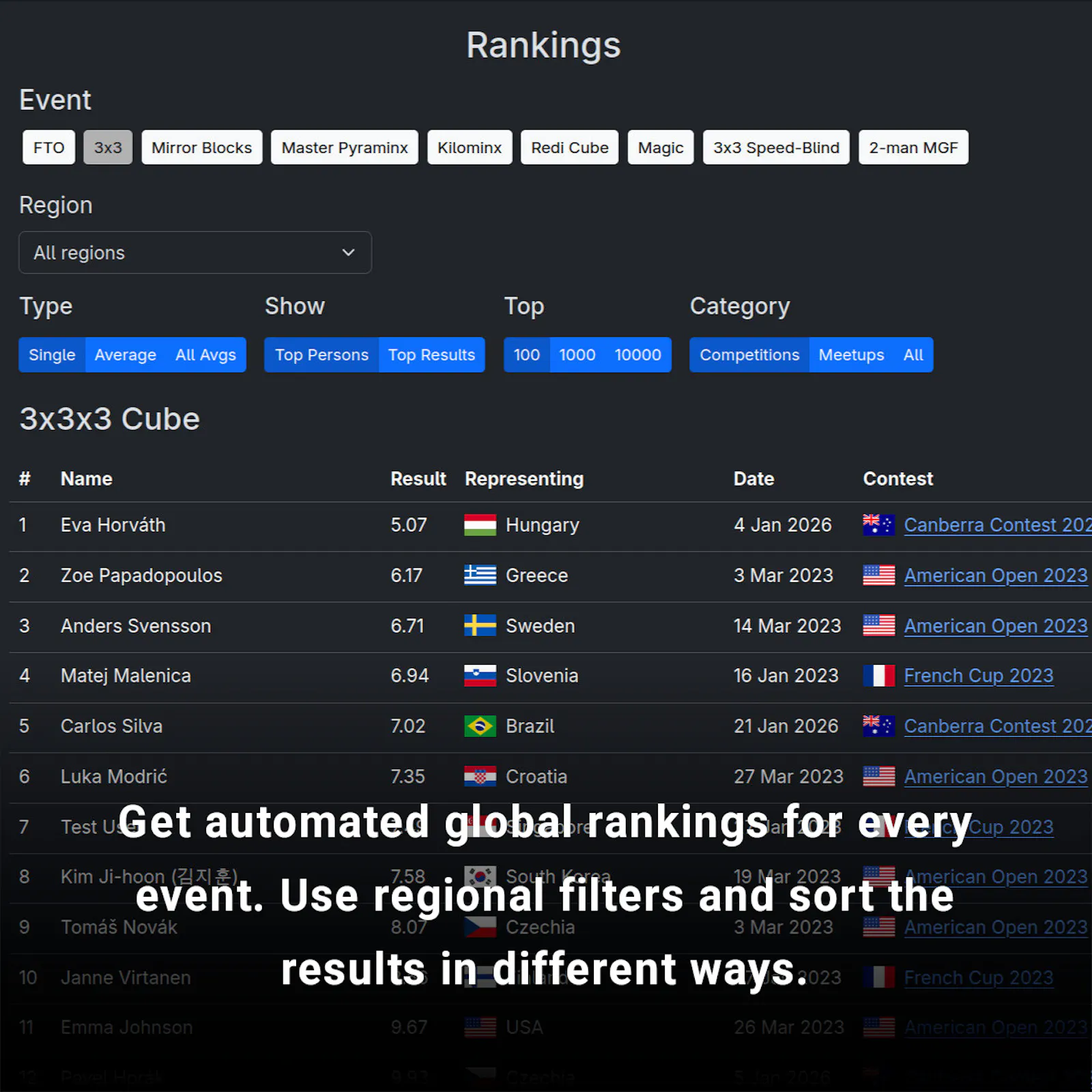RecordRanks screenshot 3