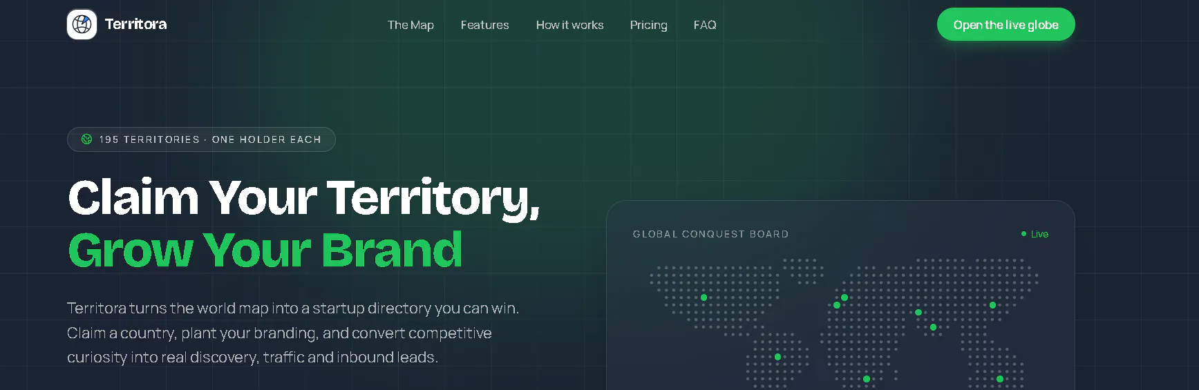 Territora —Live territory conquest globe gallery image