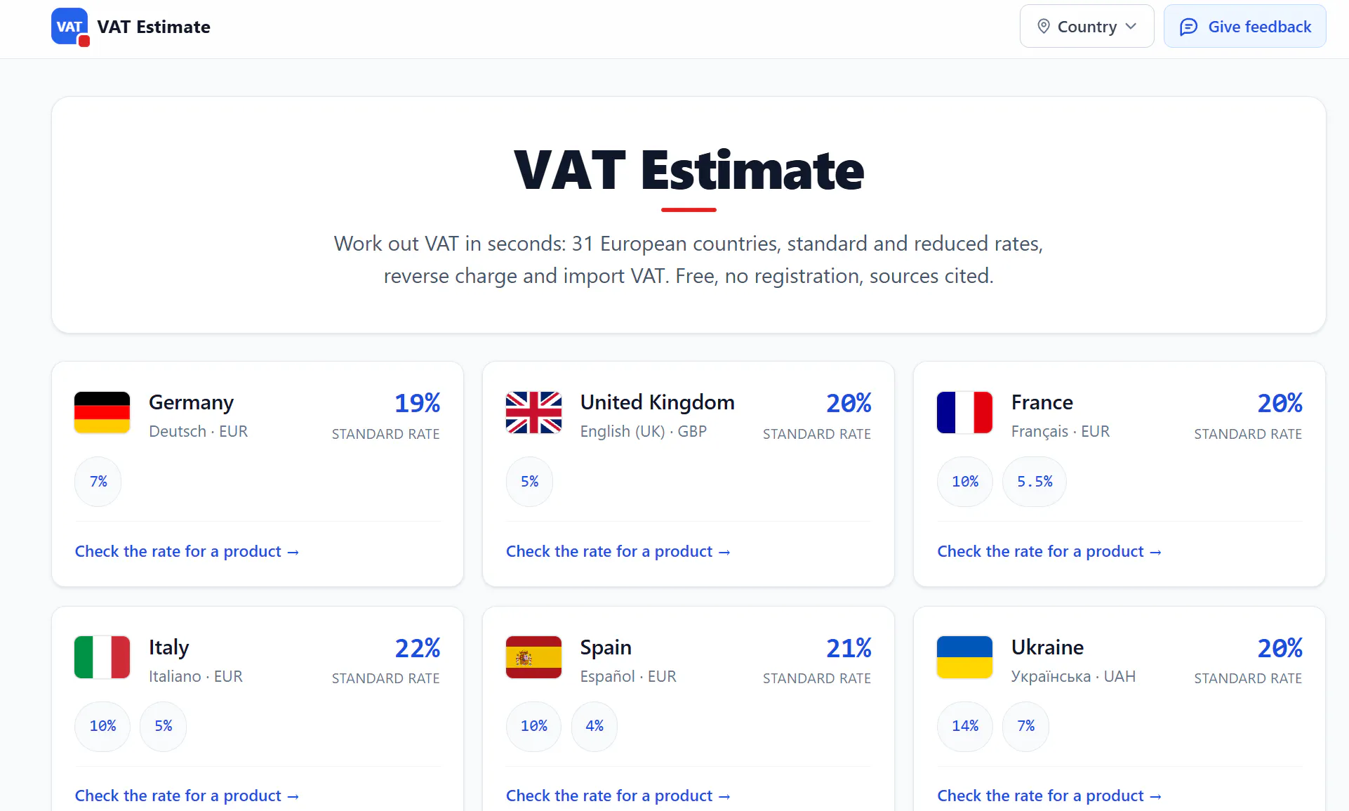 VAT Estimate gallery image