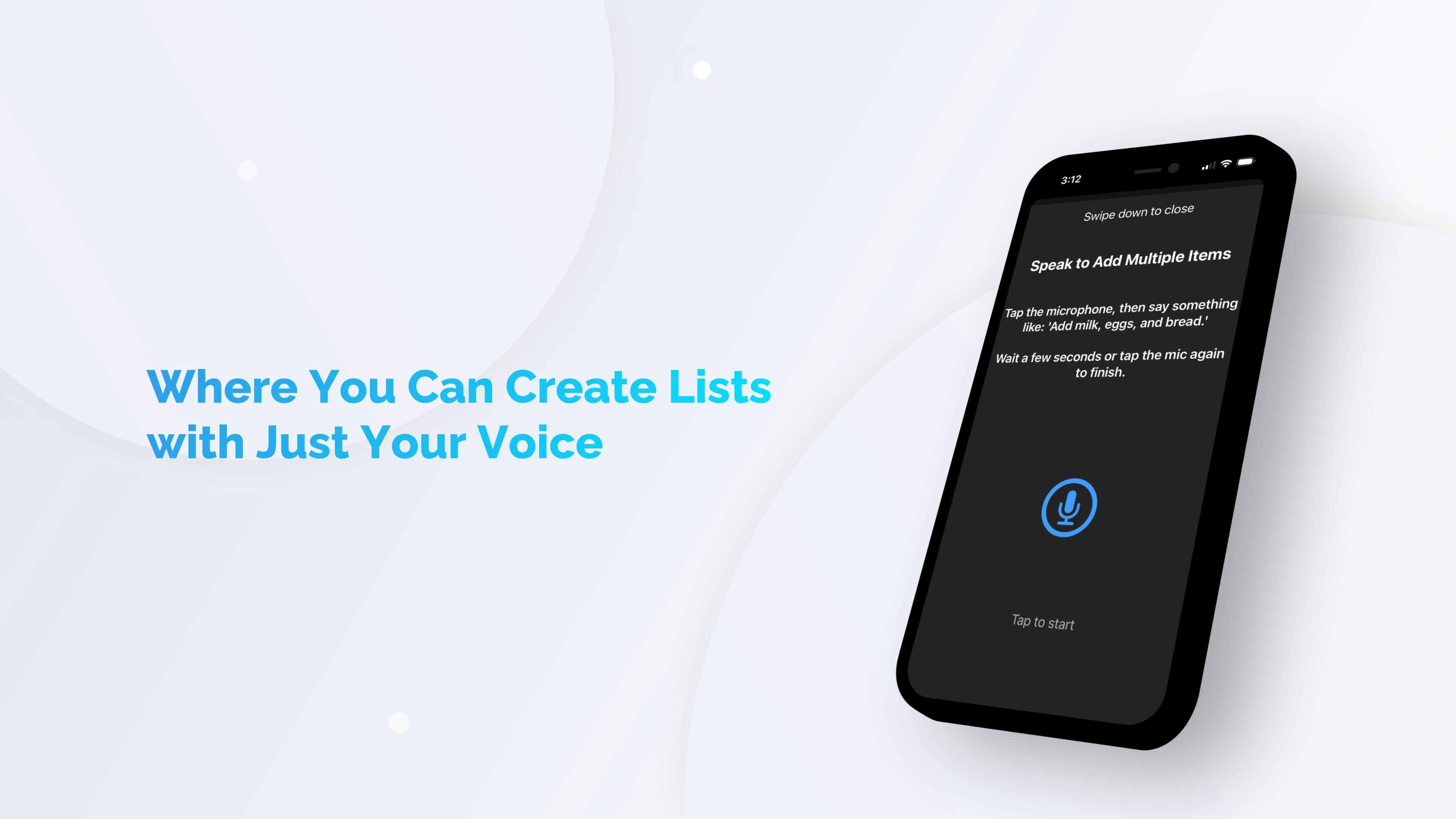 Mídia 4 de Lista de verificação Genie - Crie listas de verificação compartilháveis com apenas sua voz e ai