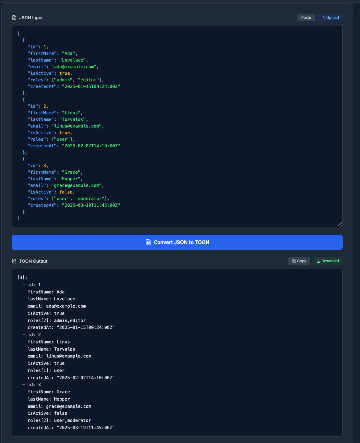JSON Formatter Blob Viewer gallery image