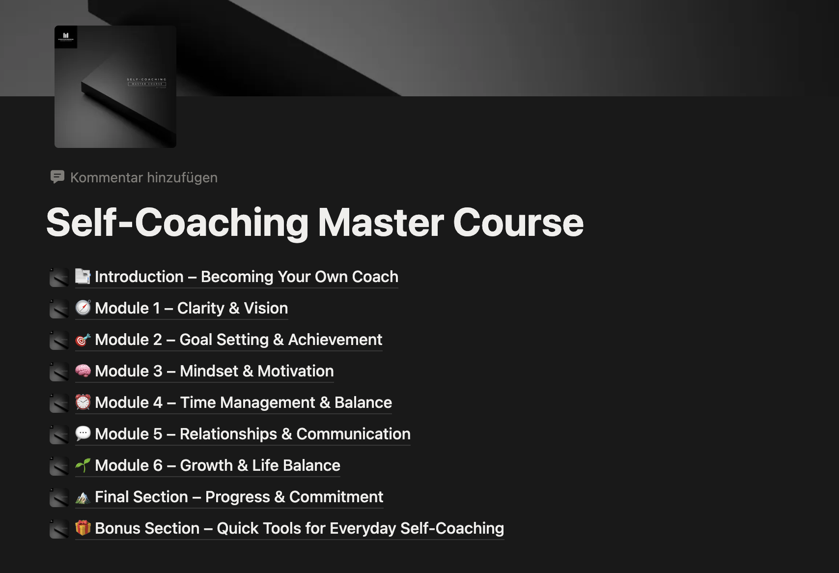Self-Coaching Master Course (Notion) gallery image