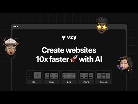 startuptile Vzy AI-Create websites 10x faster with AI