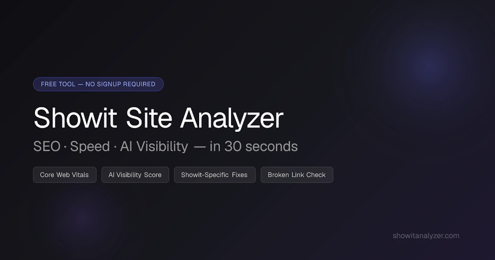 Showit Site Analyzer screenshot 1