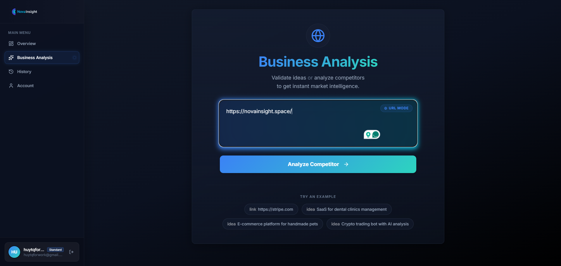 NovaInsight - Main product screenshot demonstrating key features and user interface