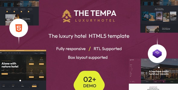 Tempa- 고급 호텔 HTML5 템플릿