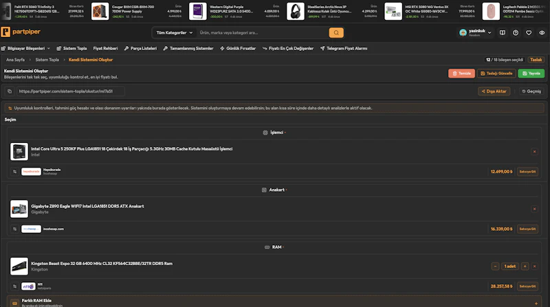 PartPiper - PC Building & Price Tracking screenshot 8