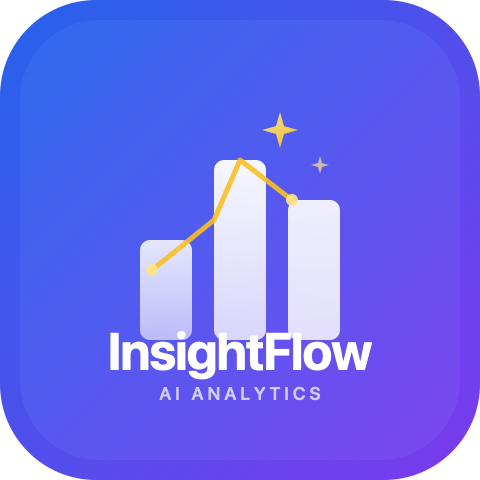 InsightFlow - Product Hunt launch logo and brand identity